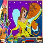 belle-and-the-beast-online-coloring-page-150x150