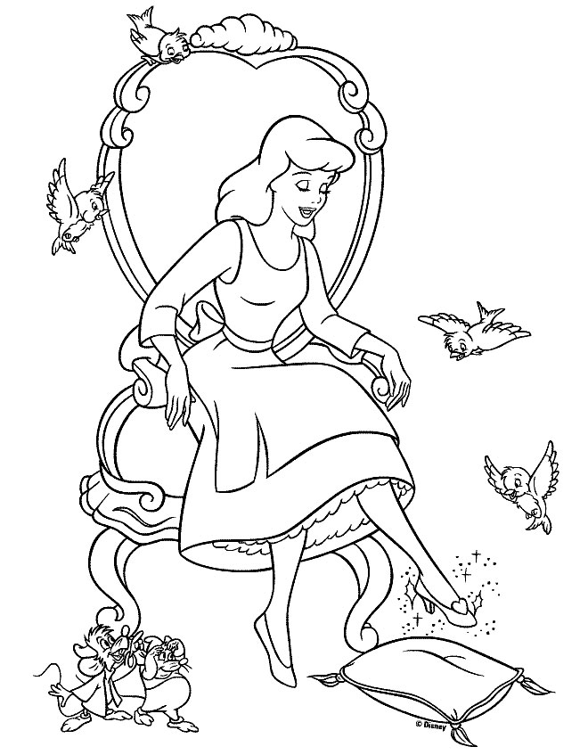 cinderella coloring page 11