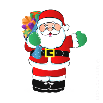 clip art christmas santa claus presents