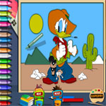 donald-duck-in-desert-online-coloring-page-150x150