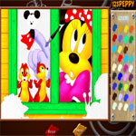 minnie-with-chip-and-dale-online-coloring-game-150x150